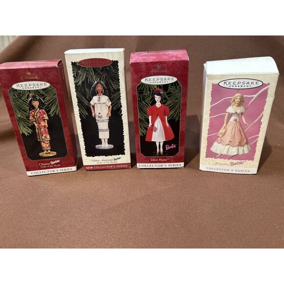 Barbie Hallmark Christmas Ornaments Lot of 4 - Picture 2 of 5